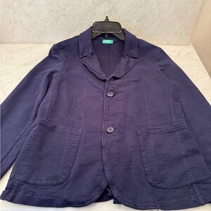 United Colors Of Benetton Boys Dark Blue Jacket Blazer Size Youth 3XL